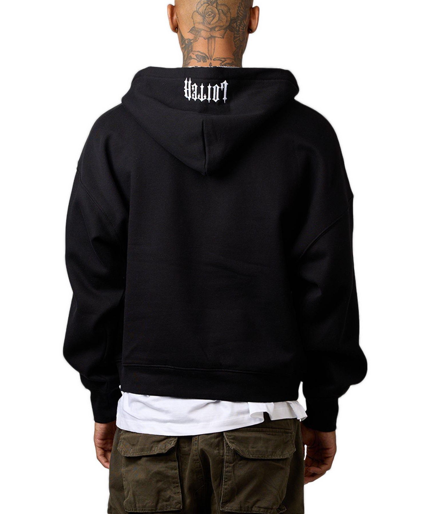 Men's Rave Quarter-Zip Rhinestone Hoodie