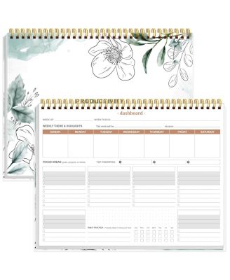 Weekly Productivity Planner Undated 6 Focus Areas Task Tracker Desk Notepad