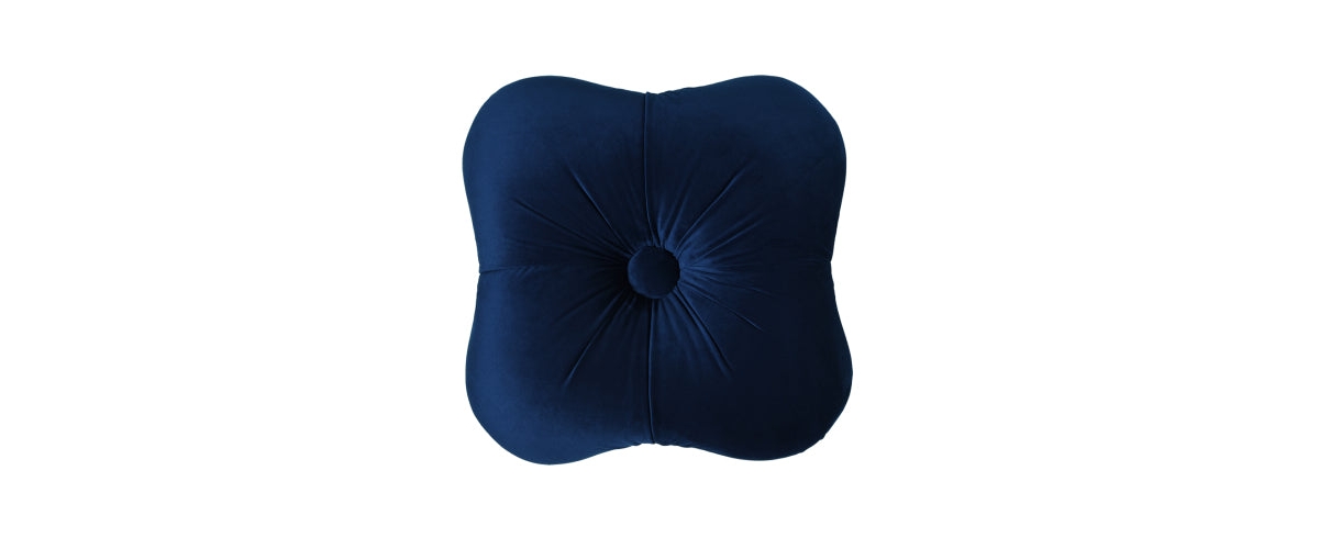 Flynama Clover Ottoman Velvet Upholstered Accent Bench with Bullion Fringe