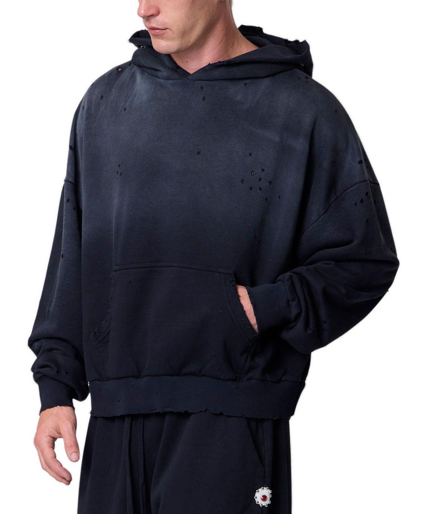 Men's Mojave Oversized Distressed Hoodie