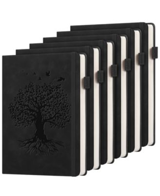 Hardcover Lined Journal Notebook Thick Paper Lay Flat Elastic Closure Ribbon Bookmark
