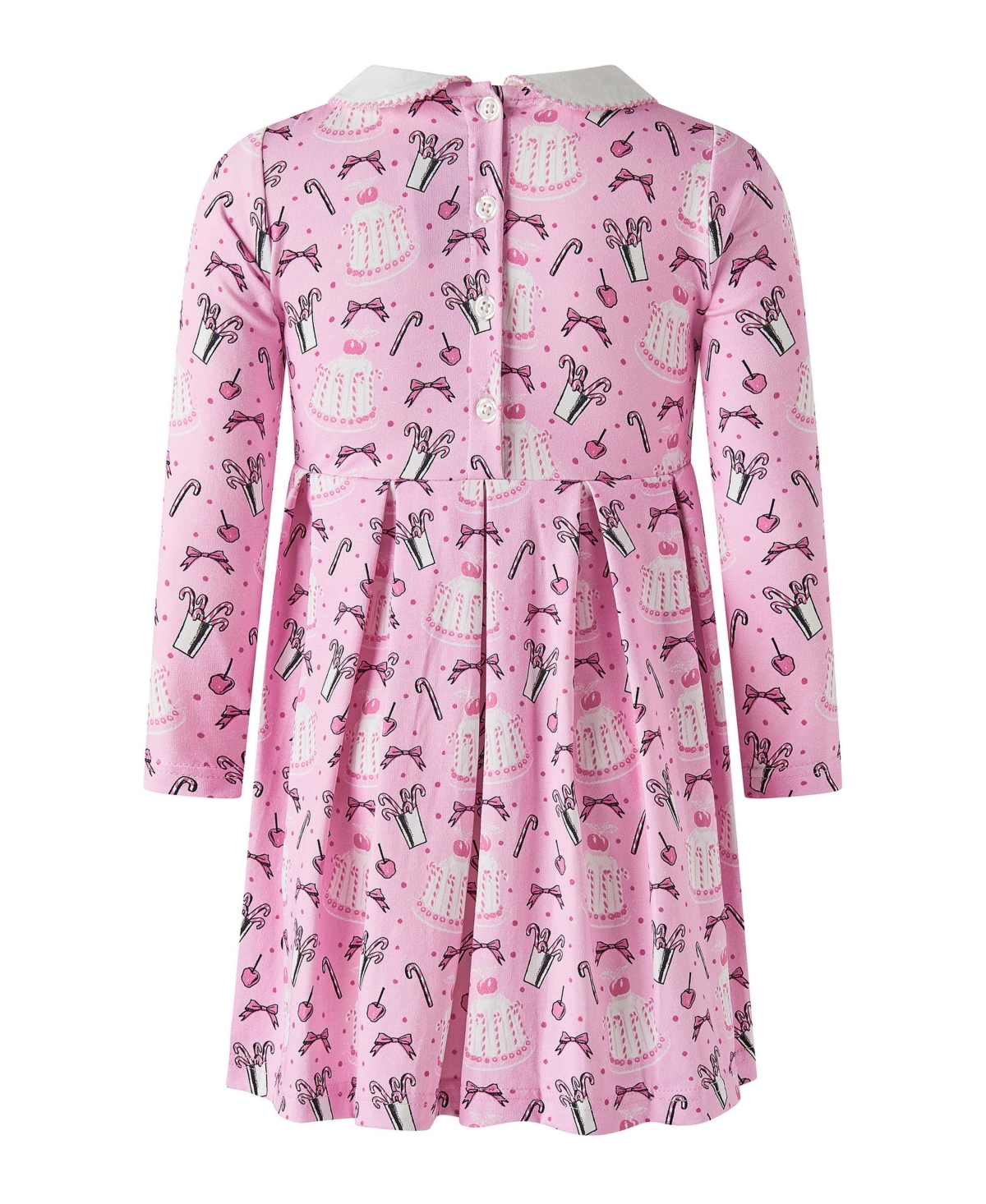 Rachel Riley Toddler Girls' 2T-5T Eloise Long-Sleeve Fit & Flare Peter Pan Collar Dress