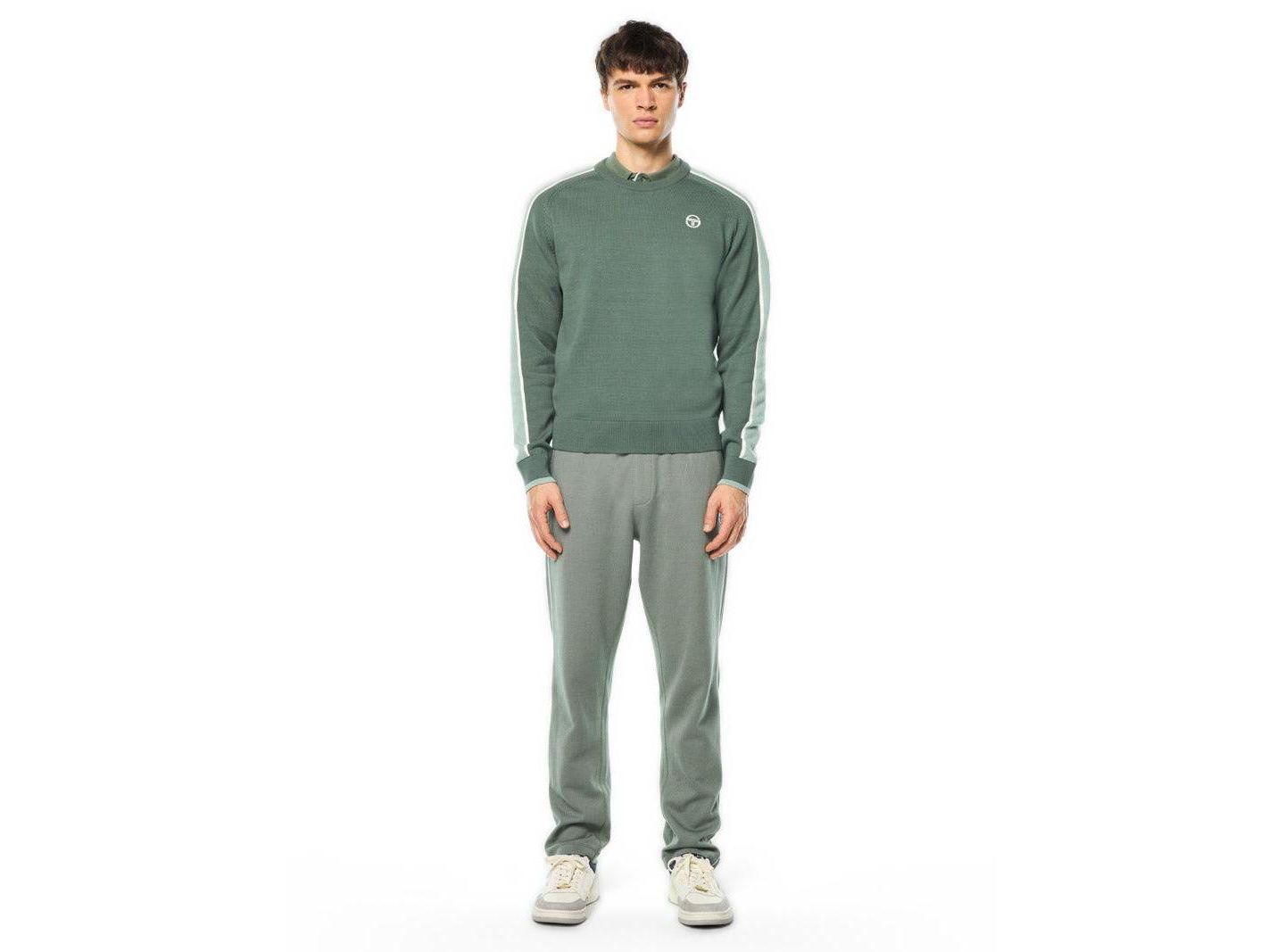 Мужской свитер Sergio Tacchini Fico Regular Fit Crewneck Long-Sleeve Sweater, цвет: Laurel Wreath — фото 2
