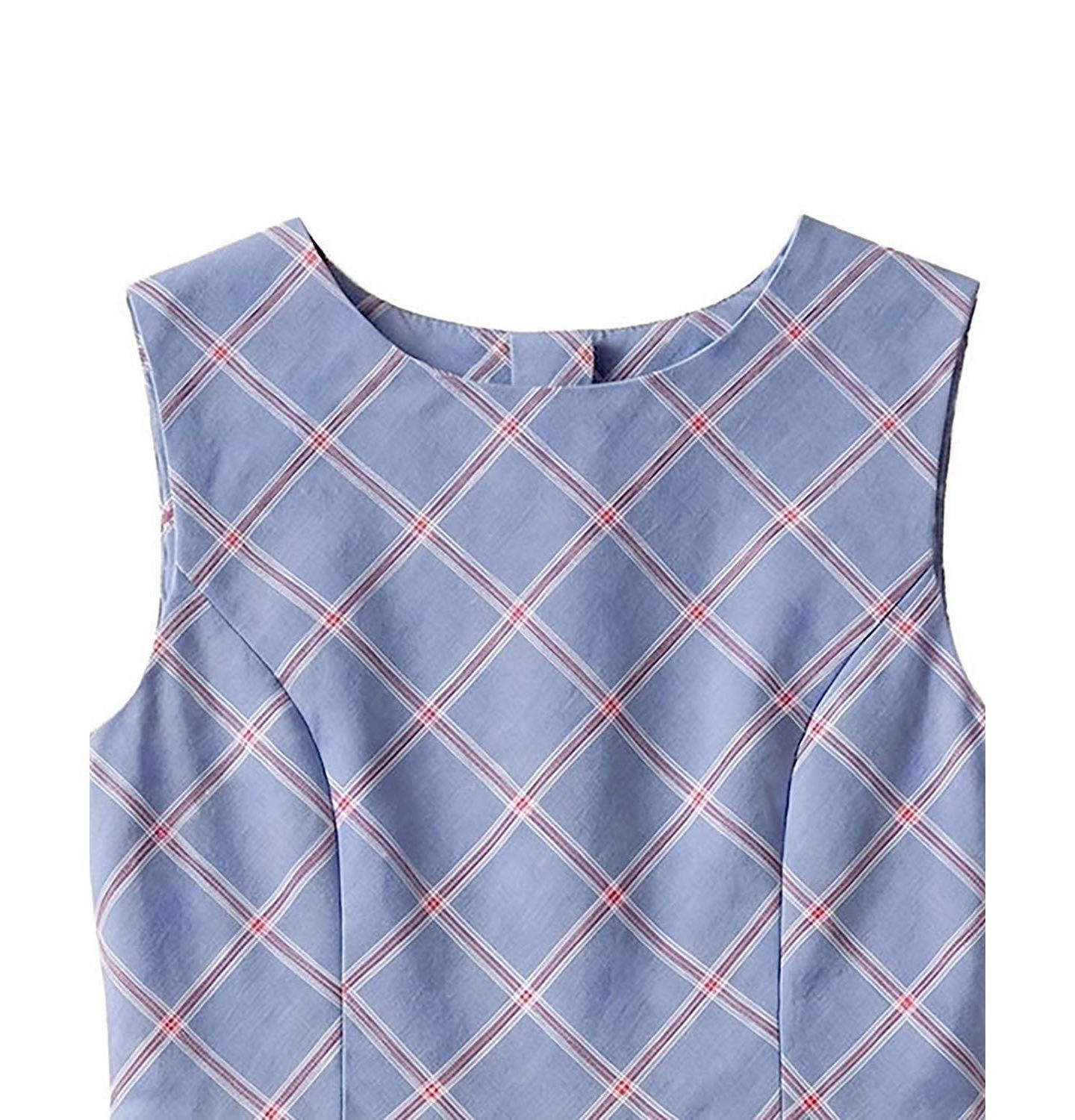 Платье Hope & Henry Fit & Flare Open-Back Dress для девочек-малышей, цвет: Клетчатый — фото 2