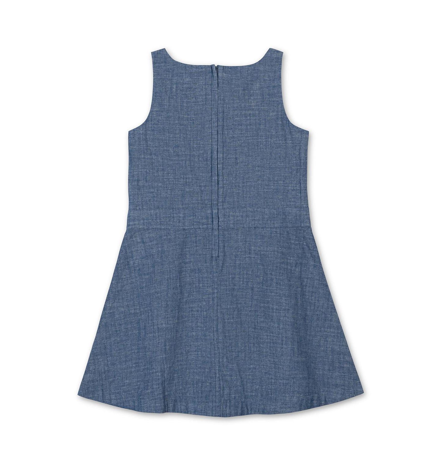 Платья Hope & Henry Organic V-Neck Chambray Jumper для девочек, цвет: Шамбре — фото 4