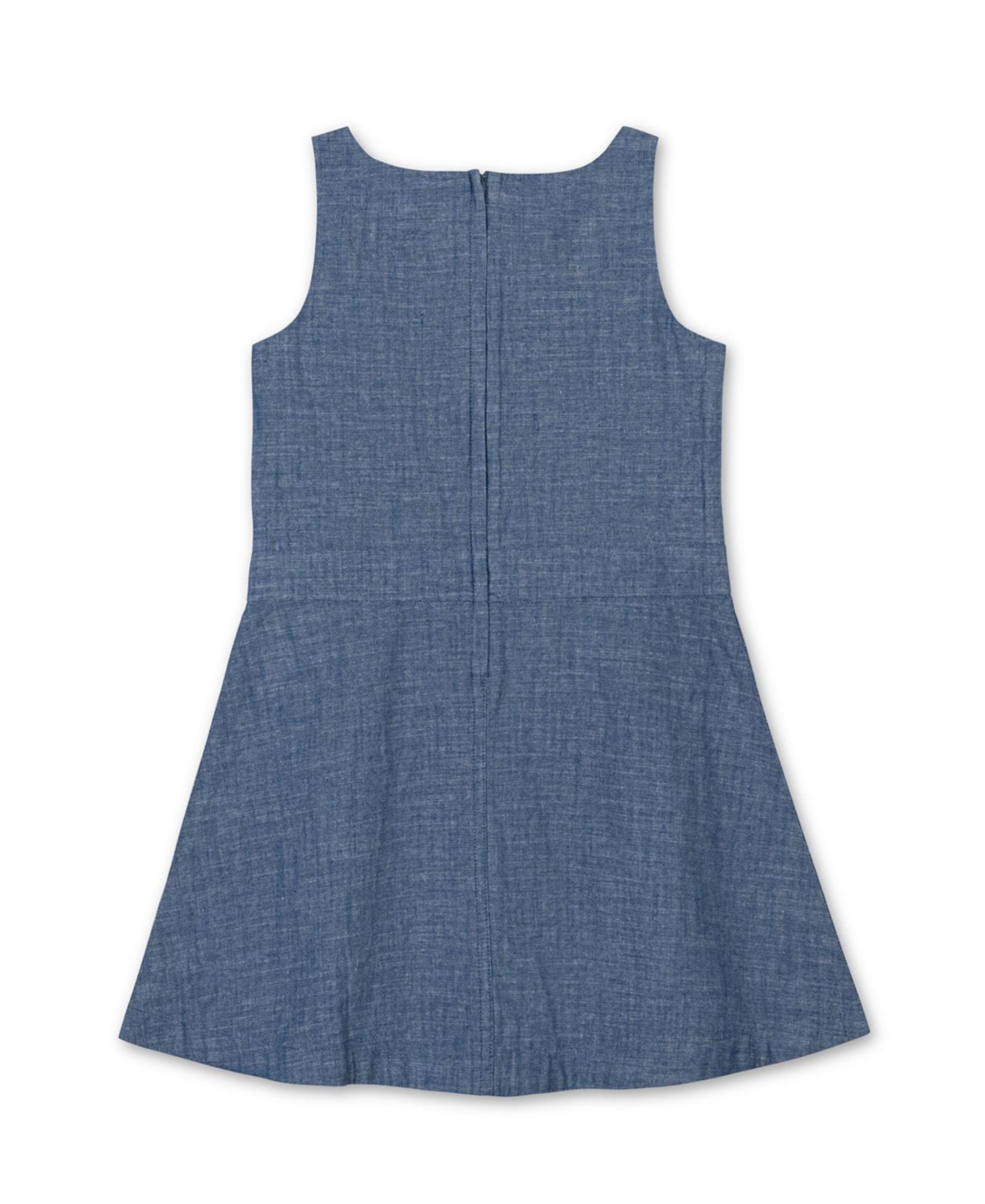 Hope & Henry Little and Big Girl's (6-12) Organic V-Neck Chambray Jumper