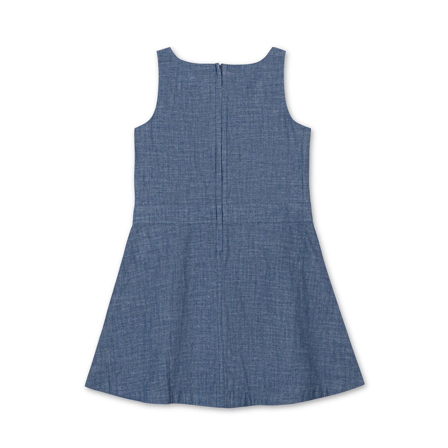 Little and Big Girl's (6-12) Organic V-Neck Chambray Jumper