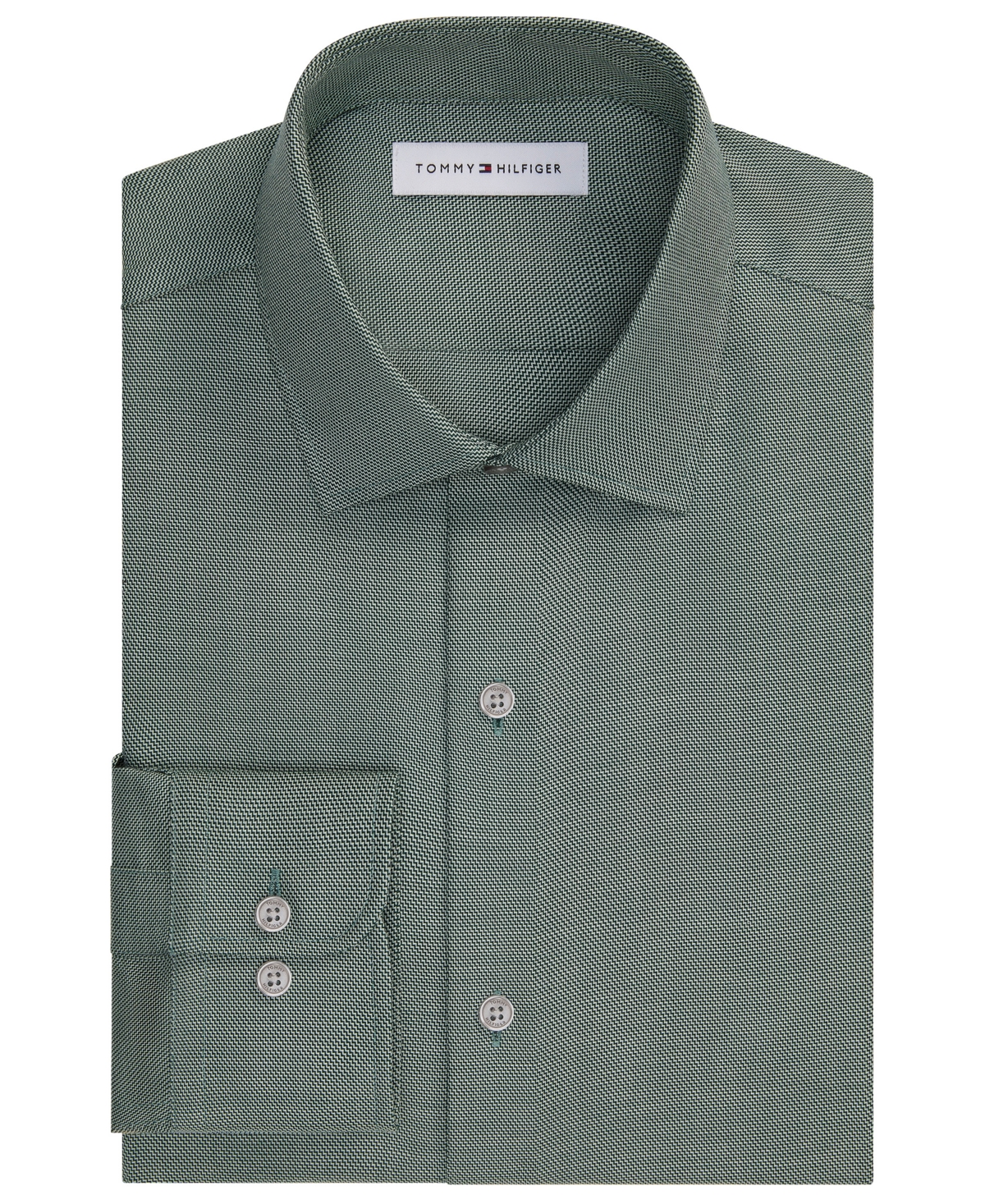 Tommy Hilfiger Men's Flex Stretch Classic-Fit Spread-Collar Dress Shirt