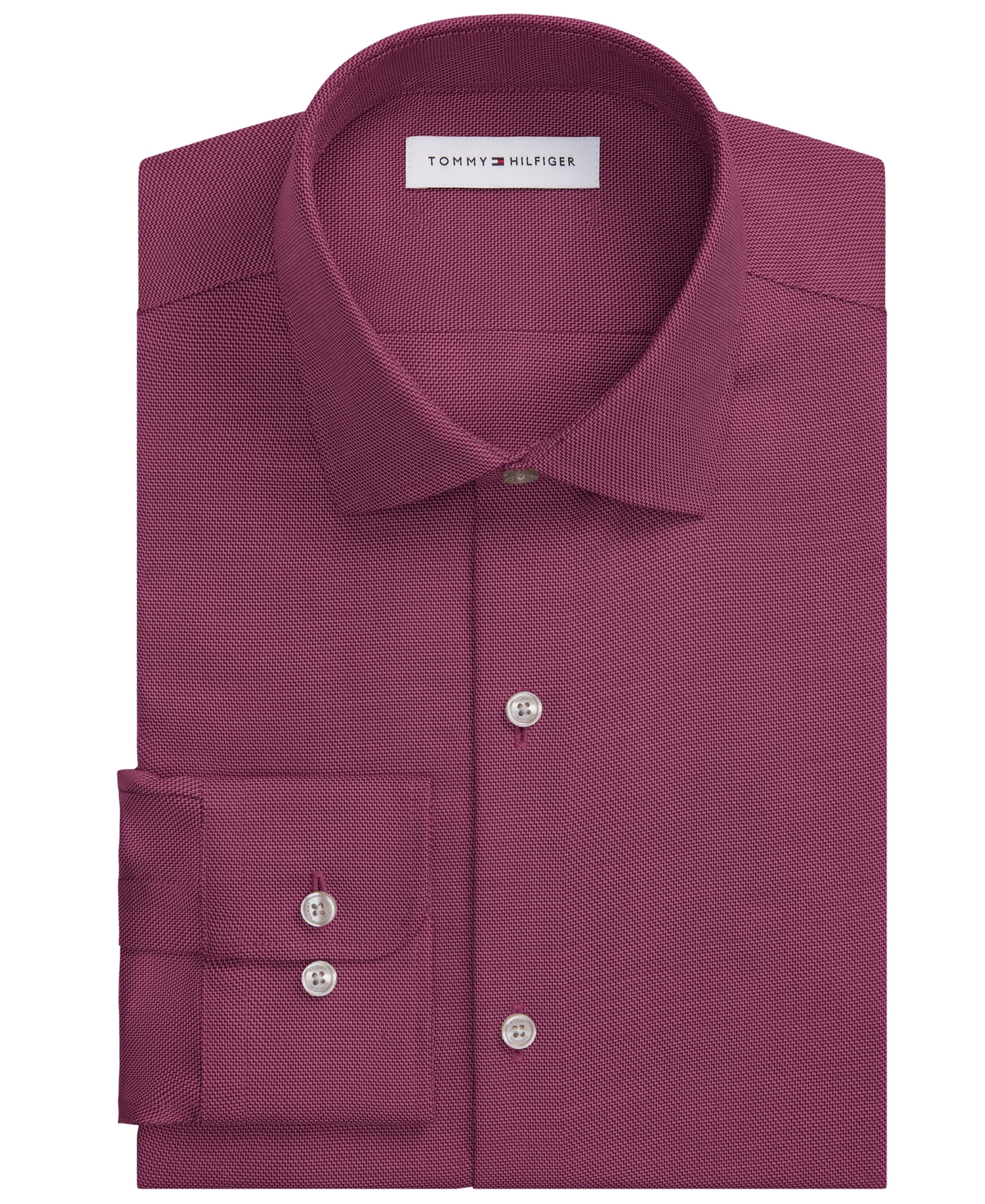 Tommy Hilfiger Men's Flex Stretch Classic-Fit Spread-Collar Dress Shirt