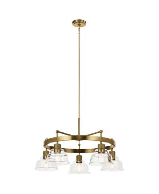 Eastmont 31 1/2"W Brushed Brass 5-Light Chandelier