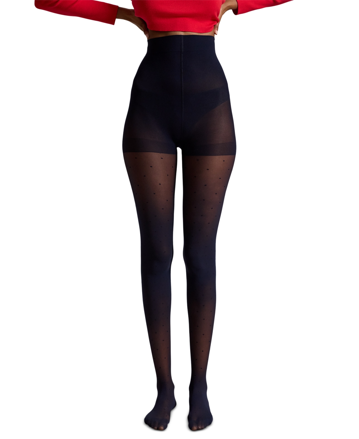 Polo Ralph Lauren Women's Back Seam Logo 20 Denier Tights In Black