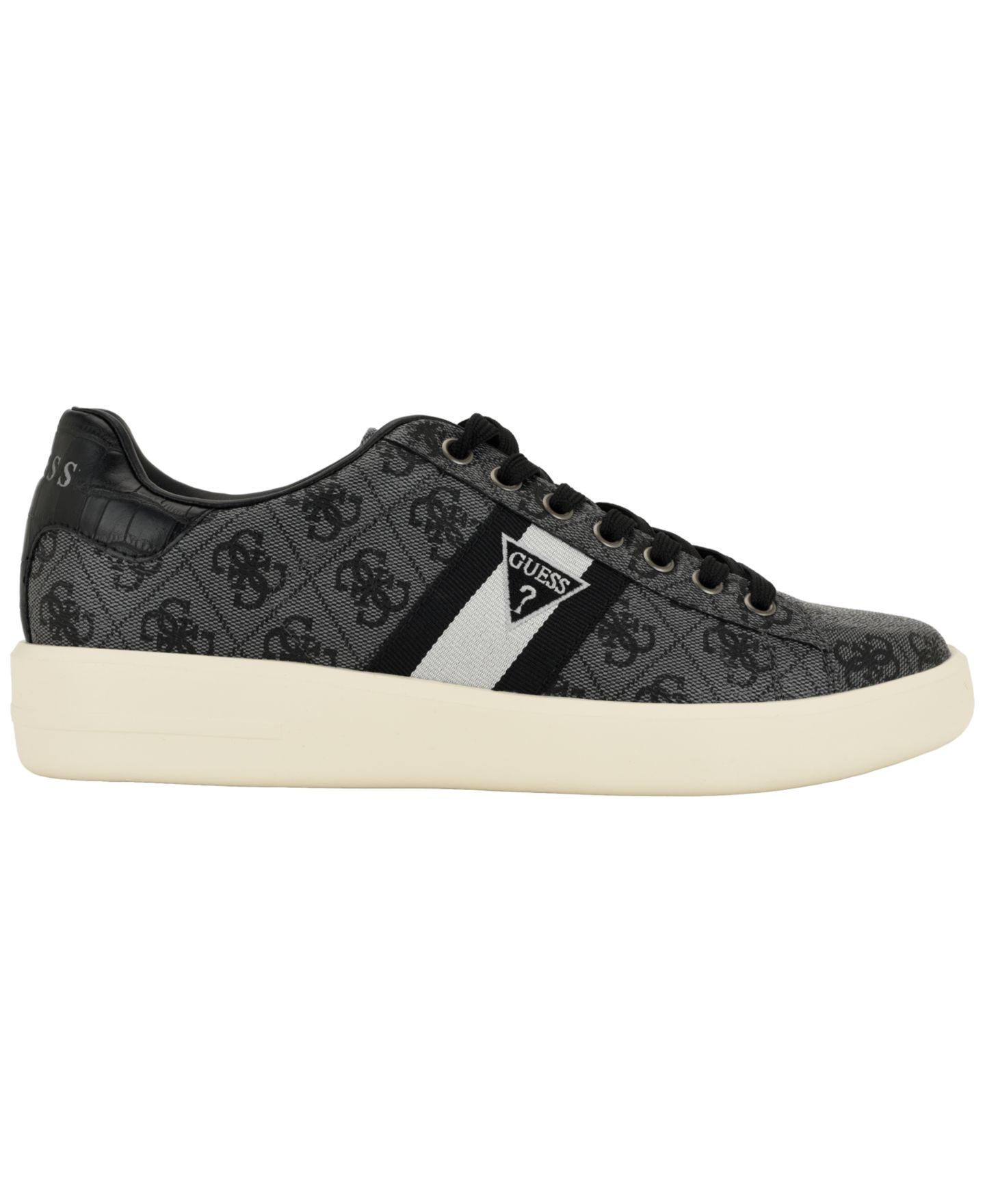 Мужские кроссовки GUESS Yinden Leather Round-Toe, цвет: Тёмный серый — фото 2