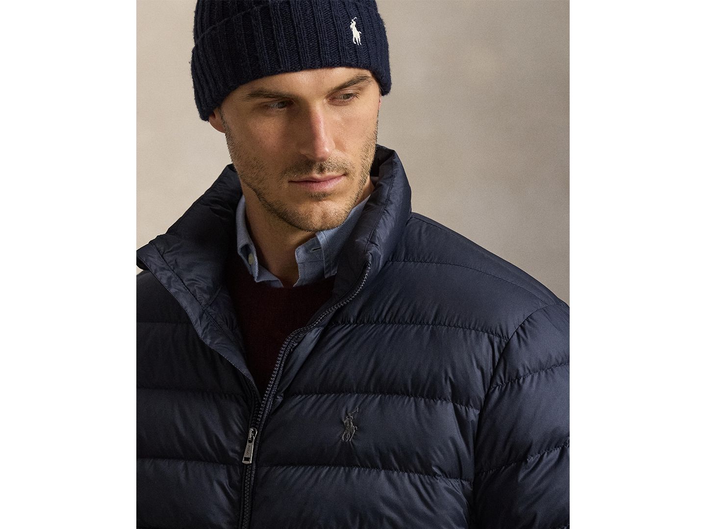 Мужская куртка Polo Ralph Lauren Big & Tall The Colden Puffer Packable Down Jacket, цвет: Тёмно-синий — фото 3