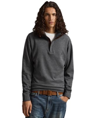 Men's Big & Tall Luxury Jersey Quarter-Zip Sweater
