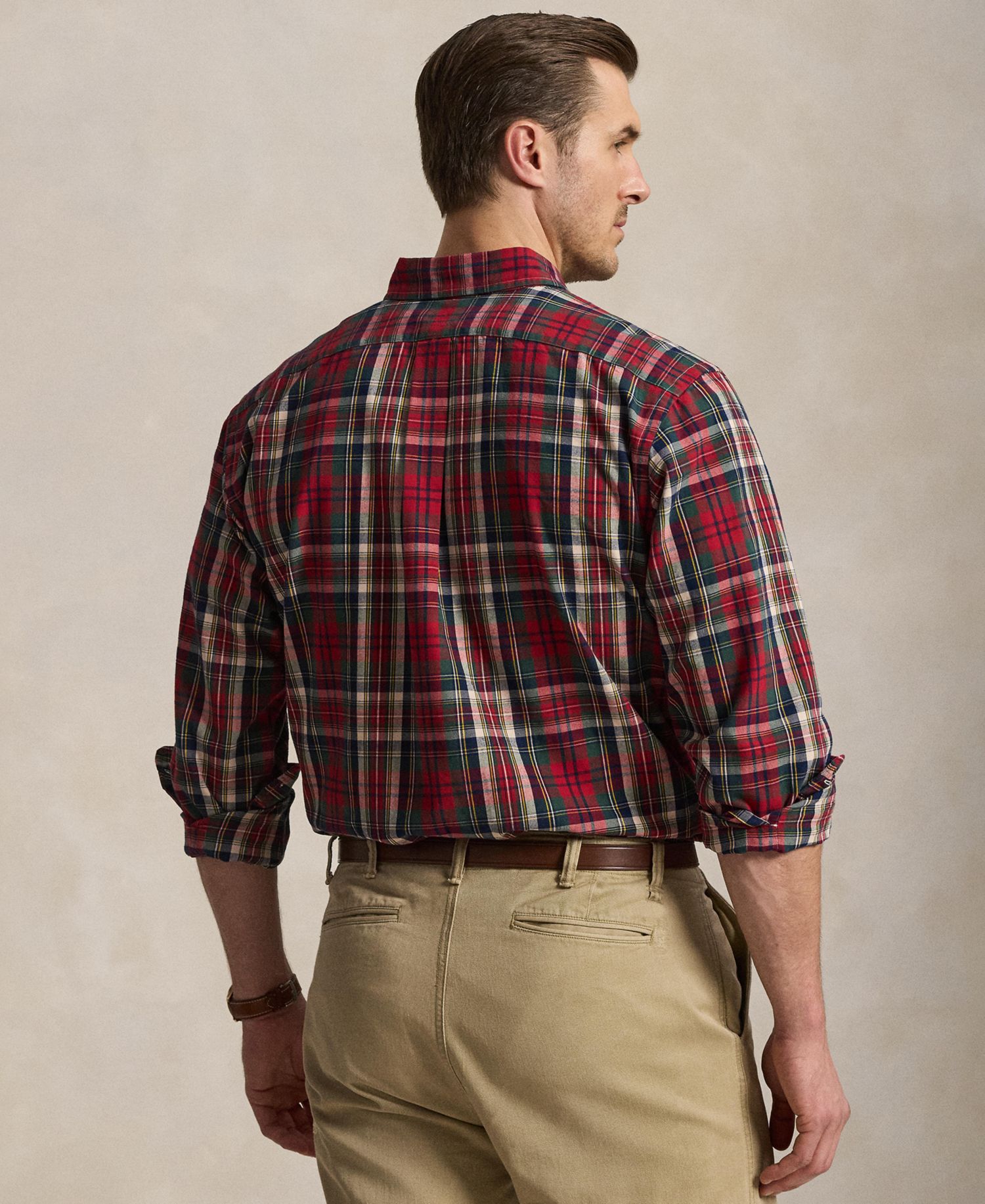 Men's Plaid Classic-Fit Oxford Shirt
