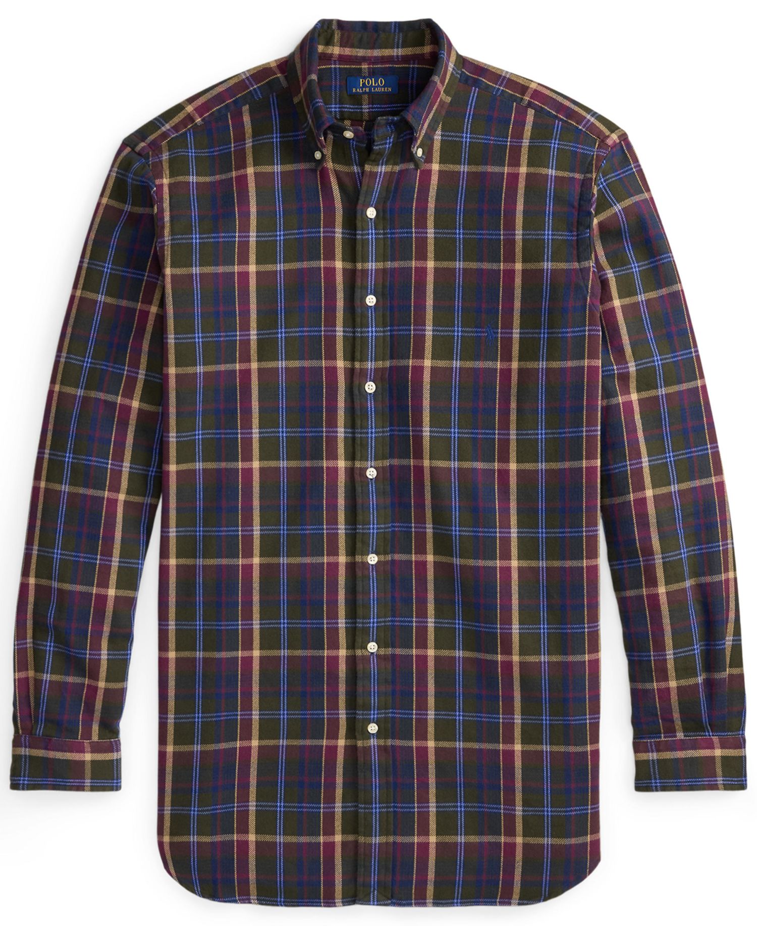 Men's Big & Tall Plaid Brushed Flannel Button-Down Shirt