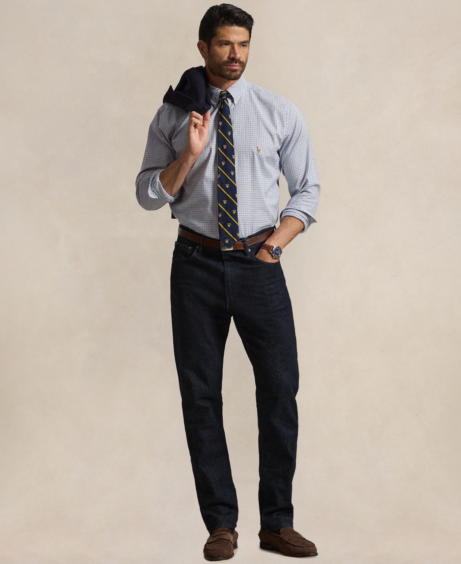 Men's Big & Tall Stripe Soft Cotton Shirt