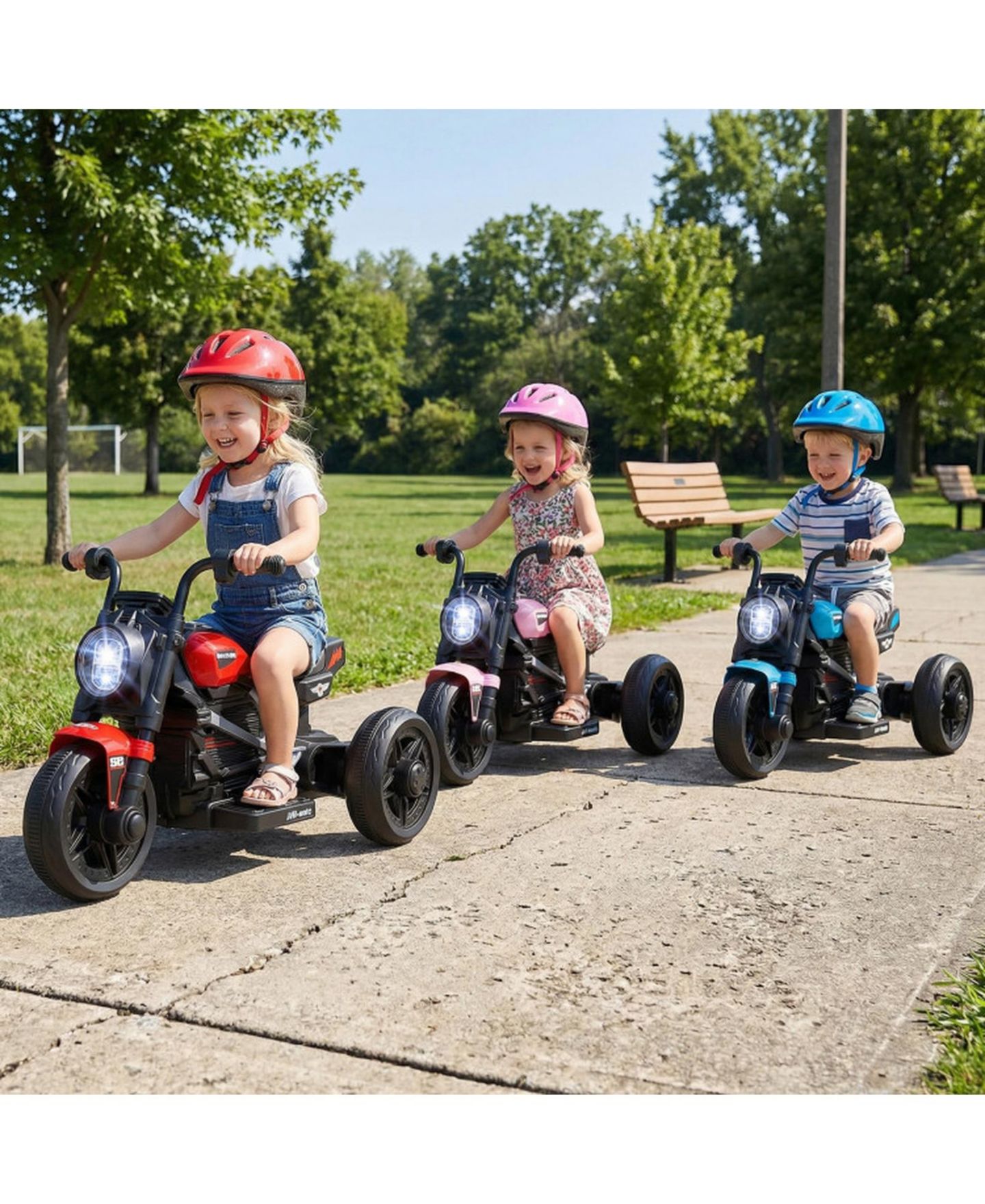 Детская игрушка SUGIFT 6V Toddler Electric Motorcycle 31" 3-Wheel with LED Headlight Ride-On Toy, Ages 3-5, цвет: Красный — фото 10