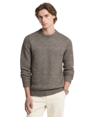 Men's Crosshatch Cotton-Blend Sweater