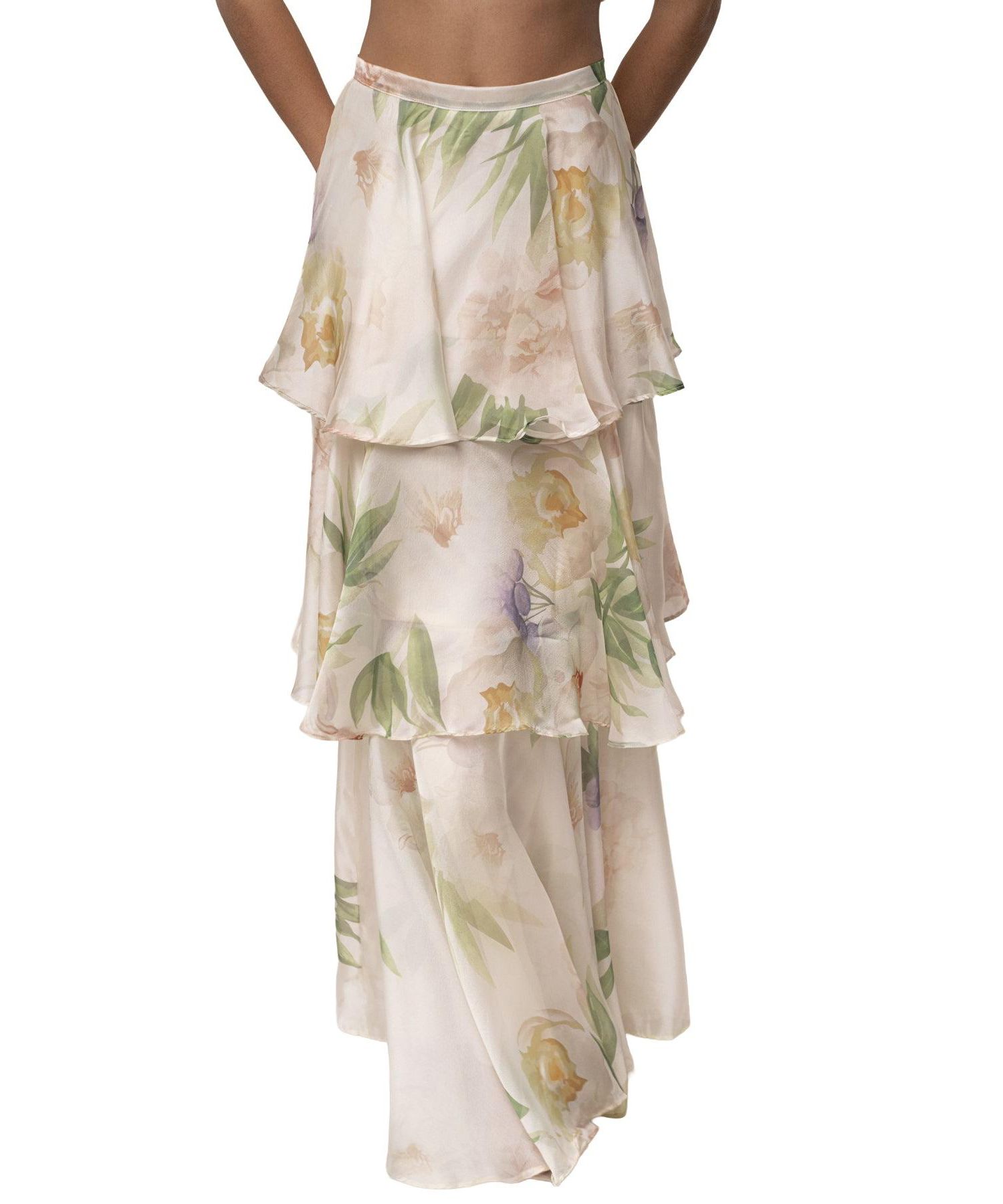 Women's Botanical Dreams Floral-Print Halter Cropped Top and Tiered Maxi Skirt, 2-Piece Set