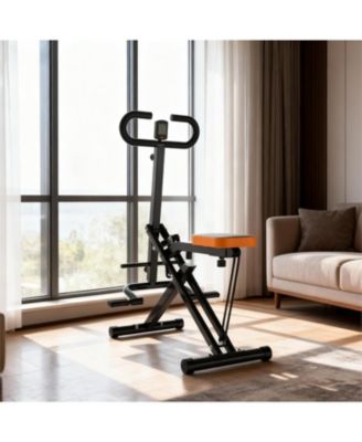 Adjustable Squat Exercise Machine With Resistance Bands and Digital Workout Display