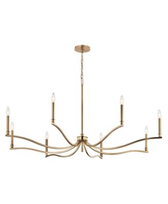 Malene 52" Wide Champagne Bronze 8-Light Chandelier