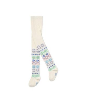 Little and Big Girl 5-12 Tights Beige and Multicolored