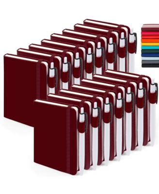 Mini Hardcover Lined Journals Notebooks Bulk With Pen Holder For School Business