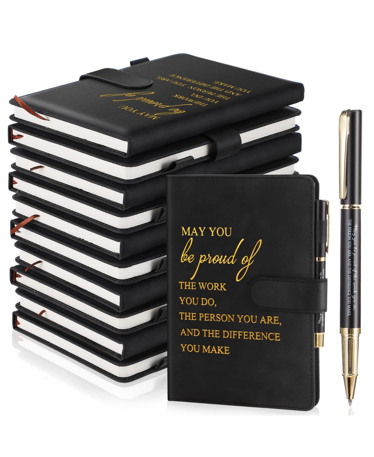 Danrong 20 Pack Employee Appreciation Gift Bulk A5 Notebook Pen Set