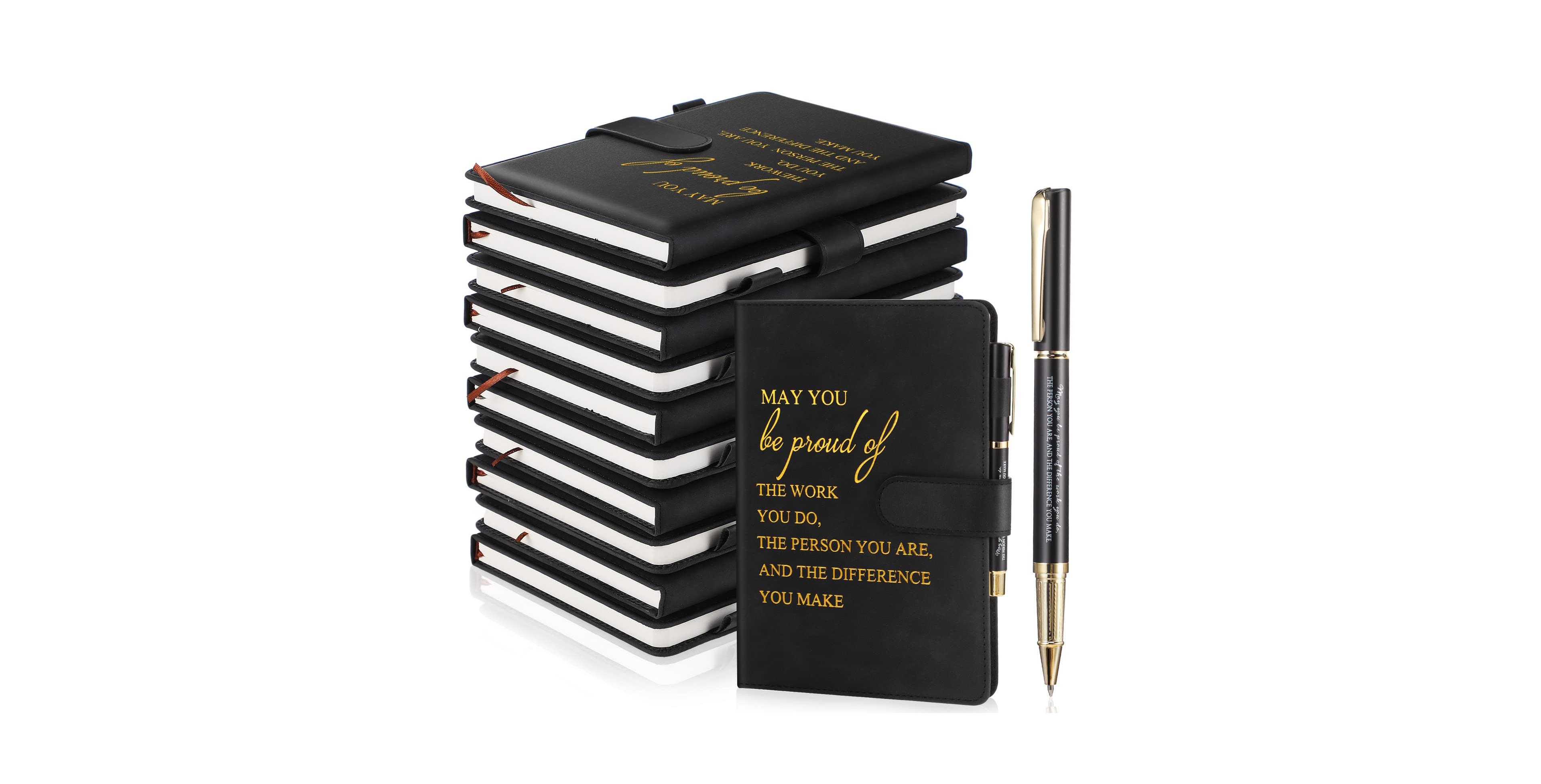 Danrong 20 Pack Employee Appreciation Gift Bulk A5 Notebook Pen Set