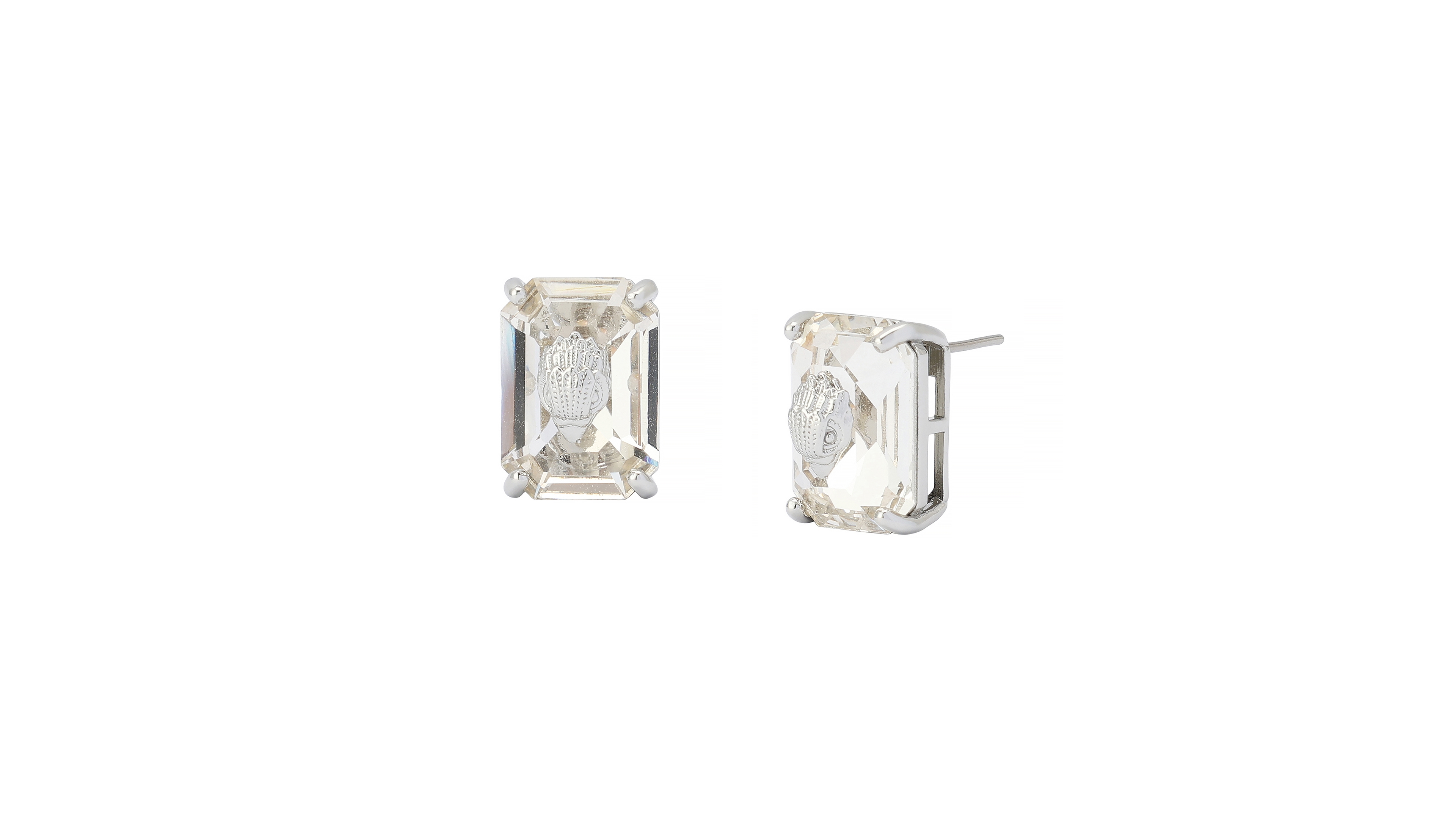 Robert Lee Morris Soho Faux Stone Emerald-Cut Signature Eagle Stud Earrings