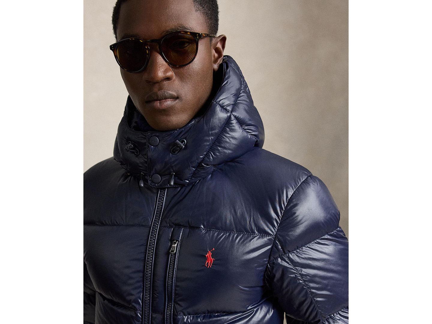 Мужская куртка Polo Ralph Lauren The Gorham Glossed Down, цвет: Тёмно-синий — фото 3