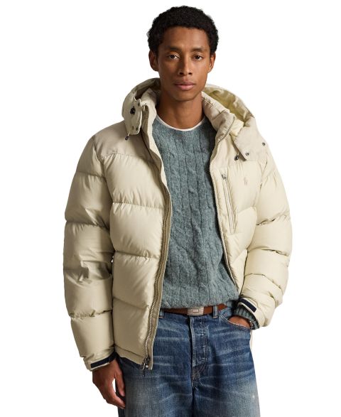 Мужская куртка Polo Ralph Lauren Gorham Hooded Hybrid Down, цвет: Песочный