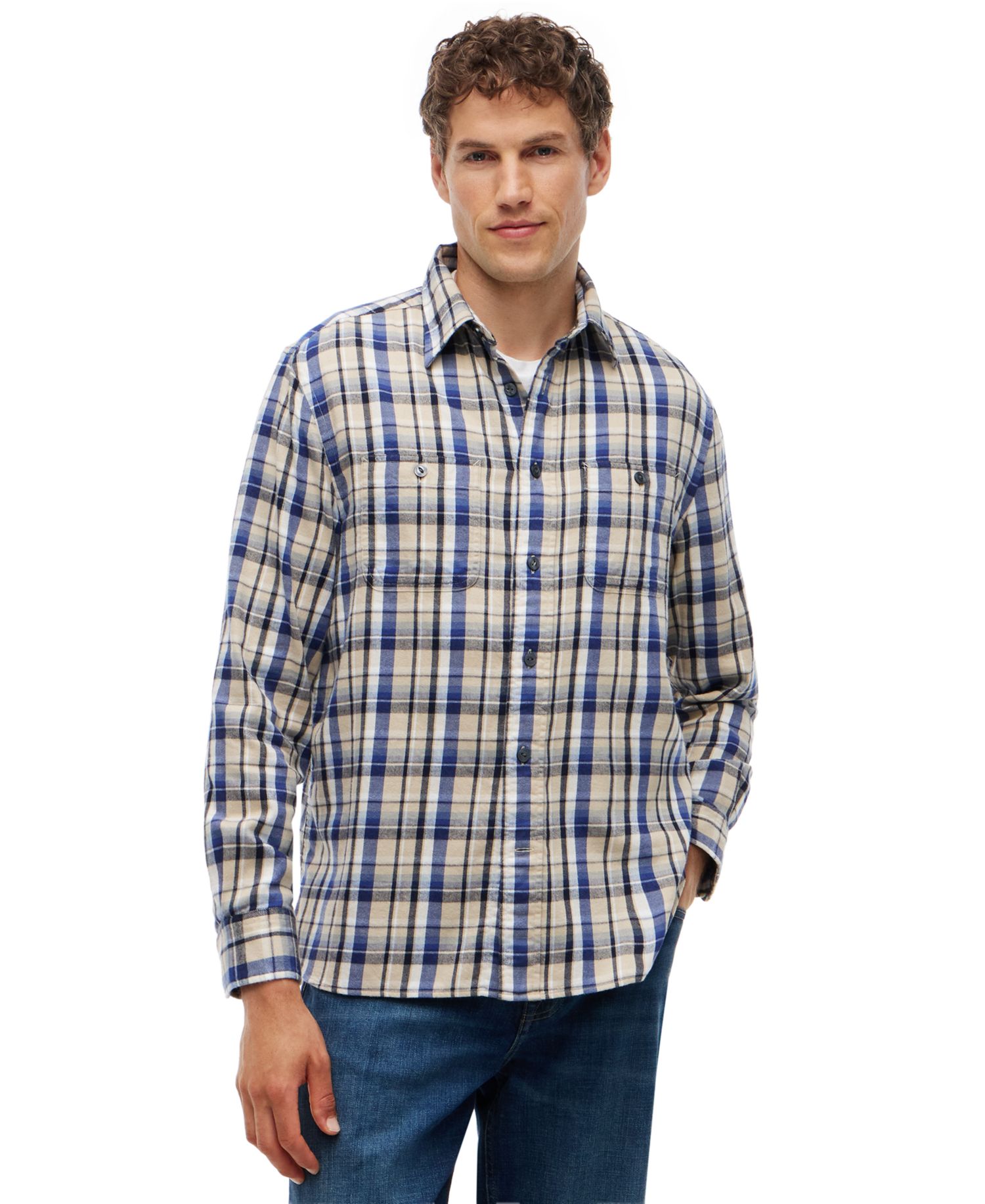 Men's Pocket Flannel Check Shirt