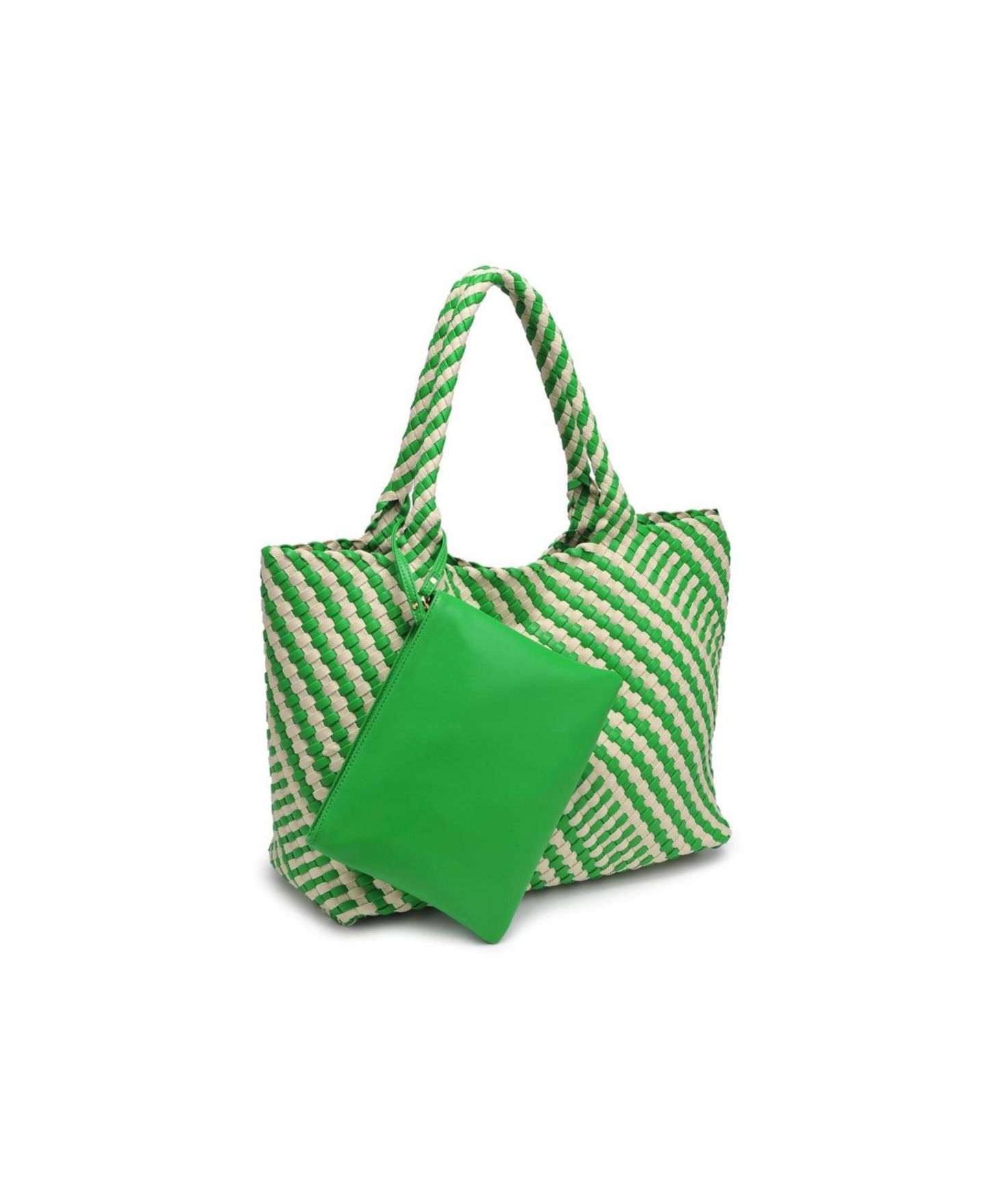 Женская сумка Moda Luxe Solana - Mixed Material Tote, цвет: Зелёная слоновая кость — фото 2