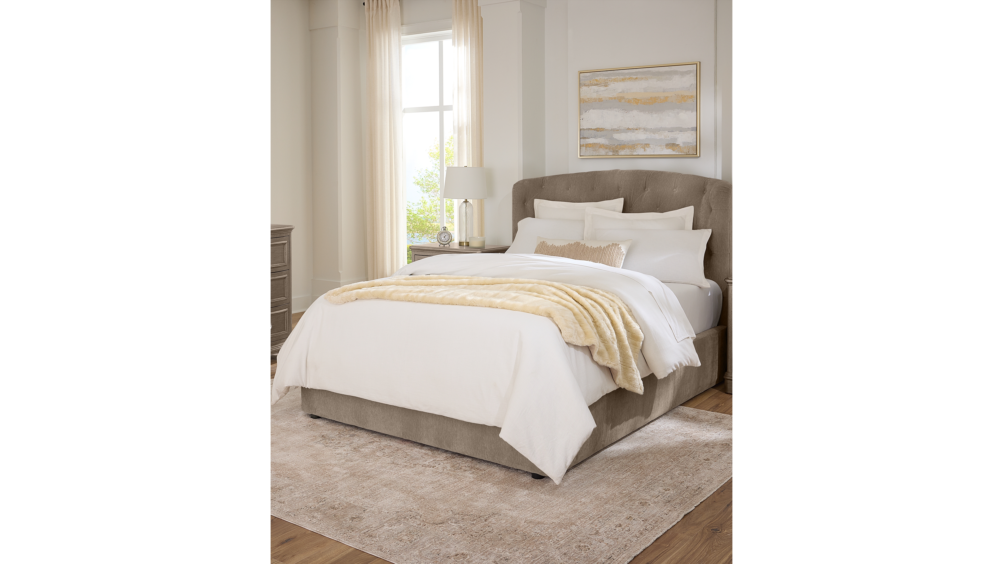 Margaux California King Button-Tufted Bed & Nightstands 3-Pc. Bedroom Set, Created for Macy's