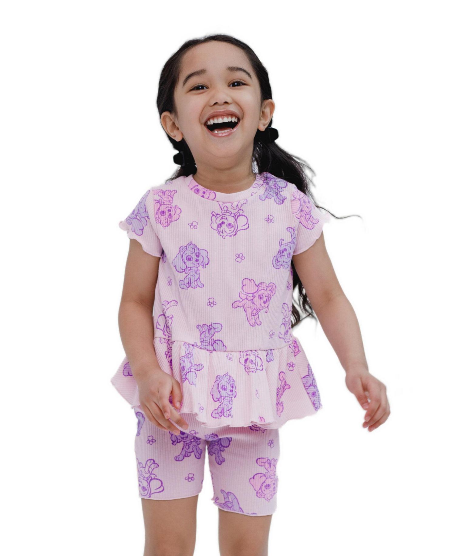 Baby Girls' Skye Short-Sleeve Peplum Tee and Bike Shorts, 2-Piece Set