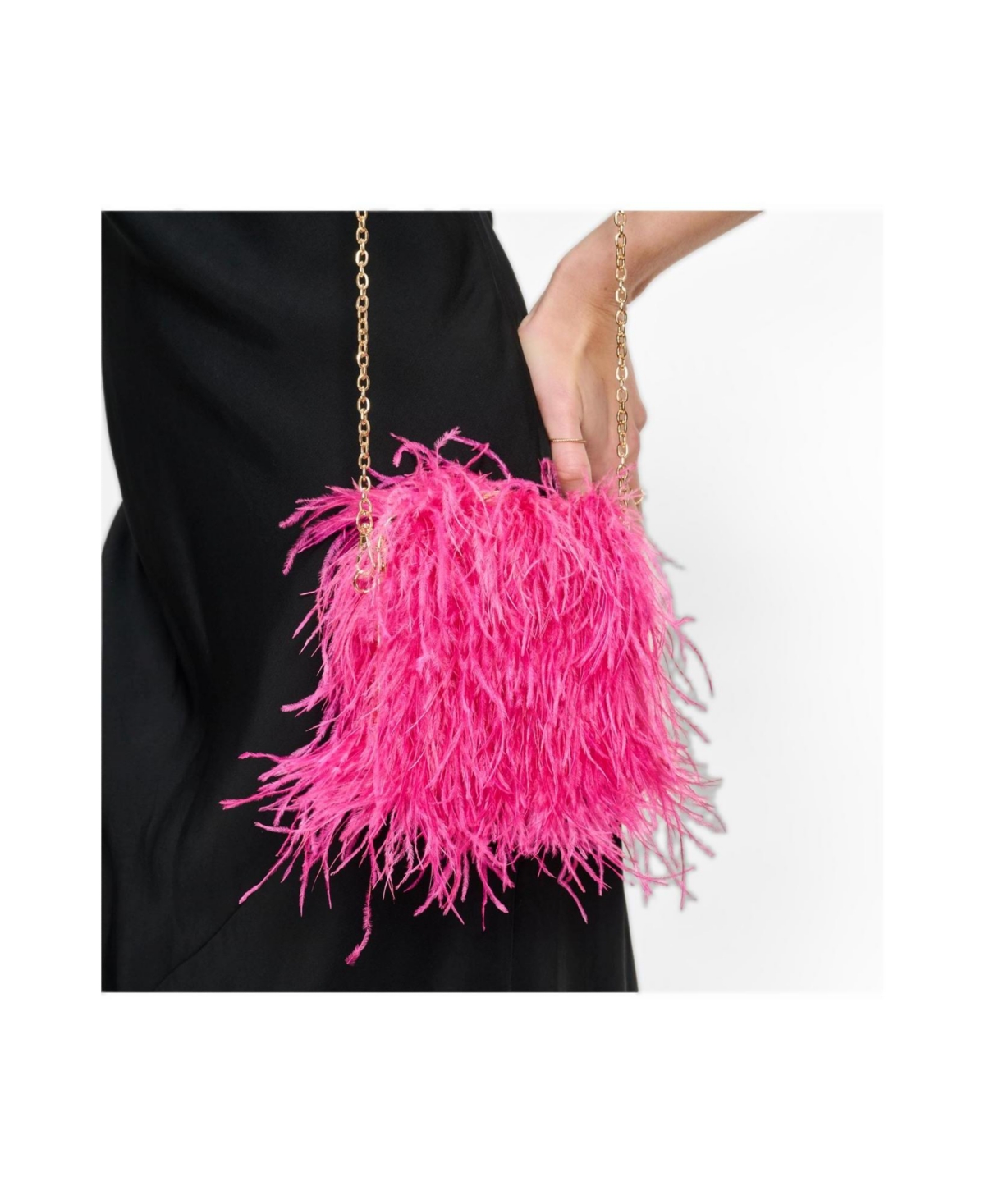 Moda Luxe Feathered Flair Evening Bag