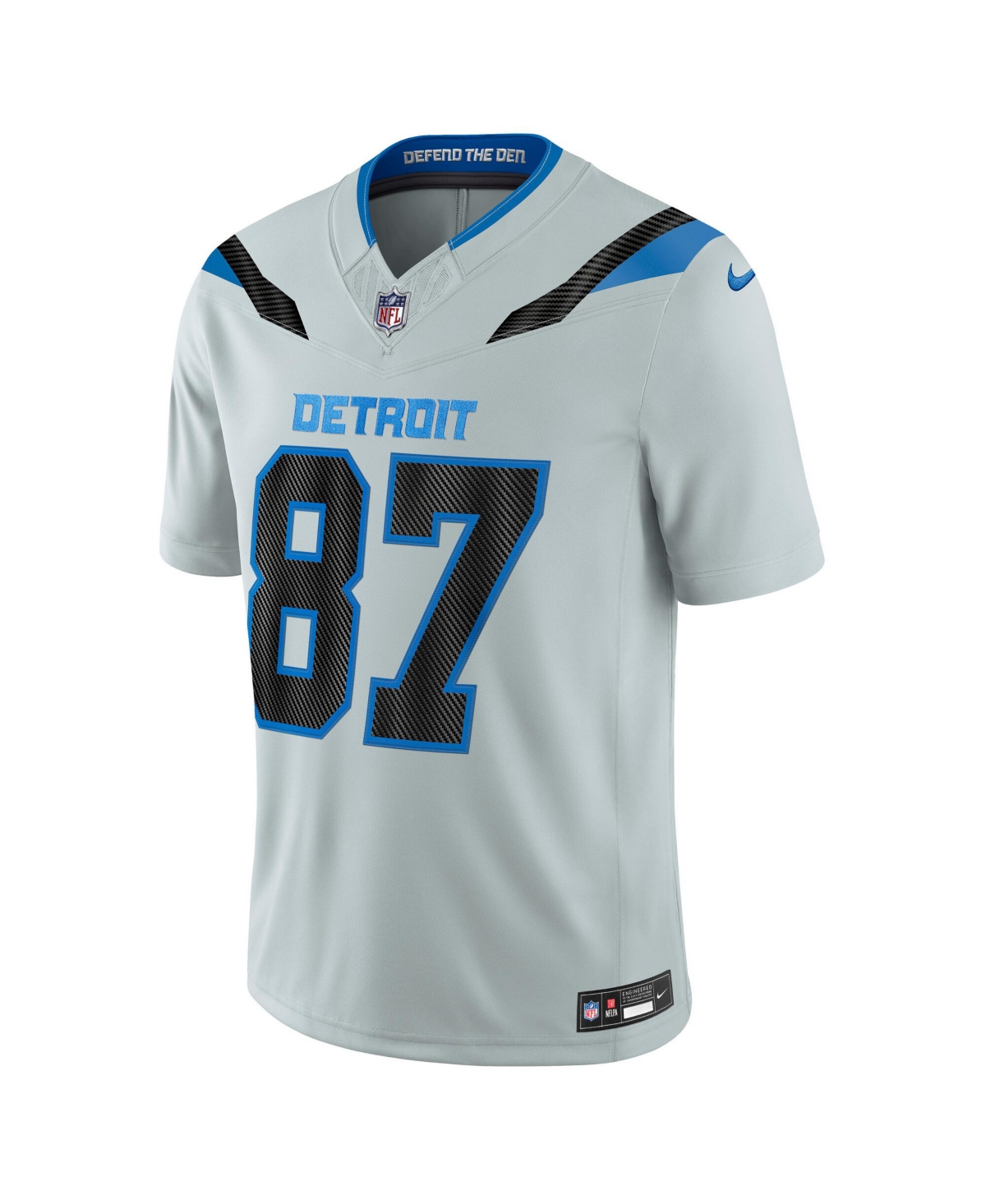 Nike Men's Sam Laporta Silver Detroit Lions 2026 Rivalries Collection Vapor F.u.s.e Stitched Limited Jersey
