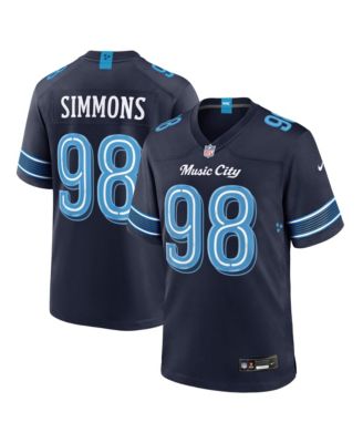 Men's Jeffery Simmons Navy Tennessee Titans 2026 Rivalries Collection Game Jersey
