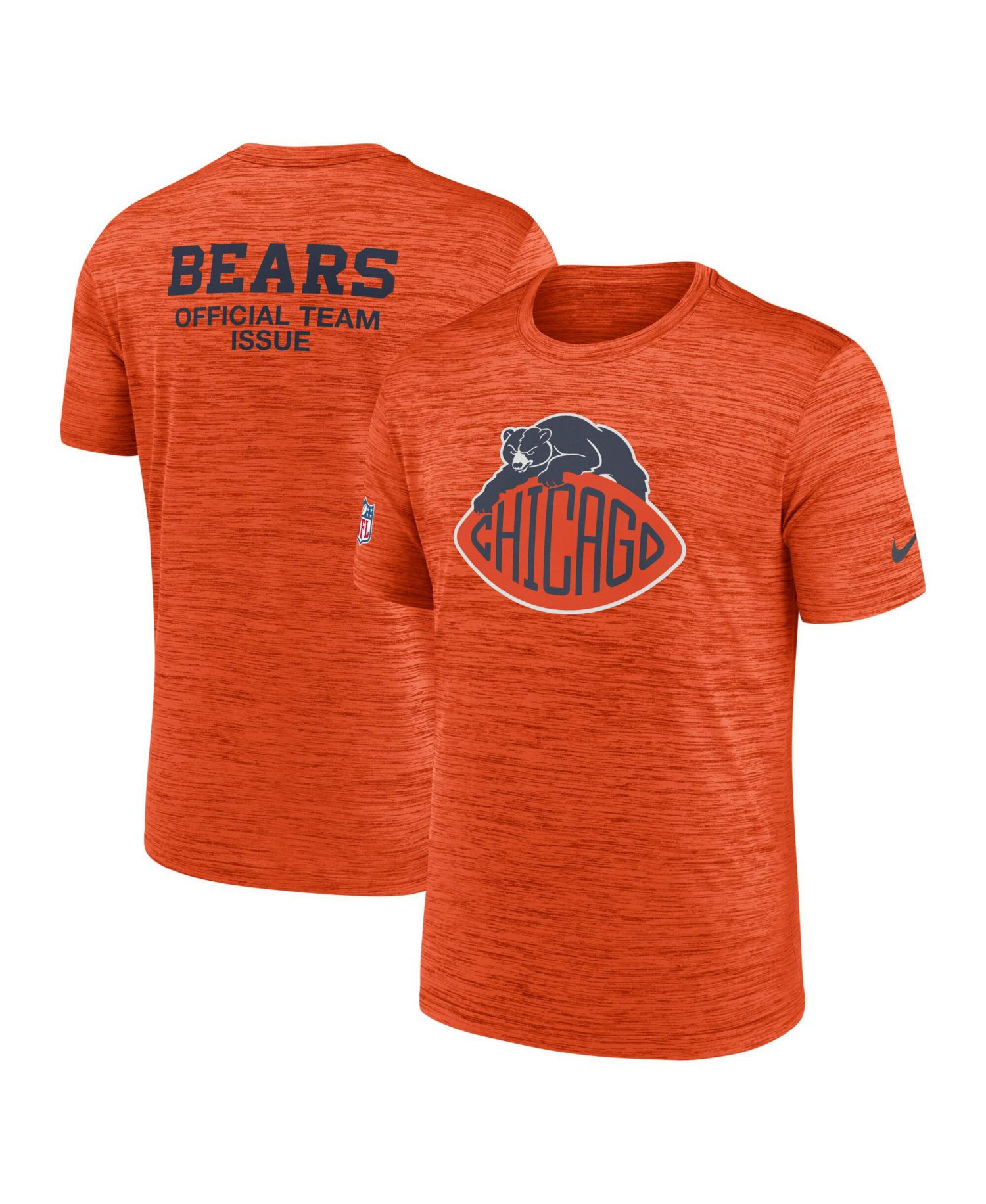 Men's Orange Chicago Bears 2026 Rivalries Collection Sideline Velosity T-Shirt