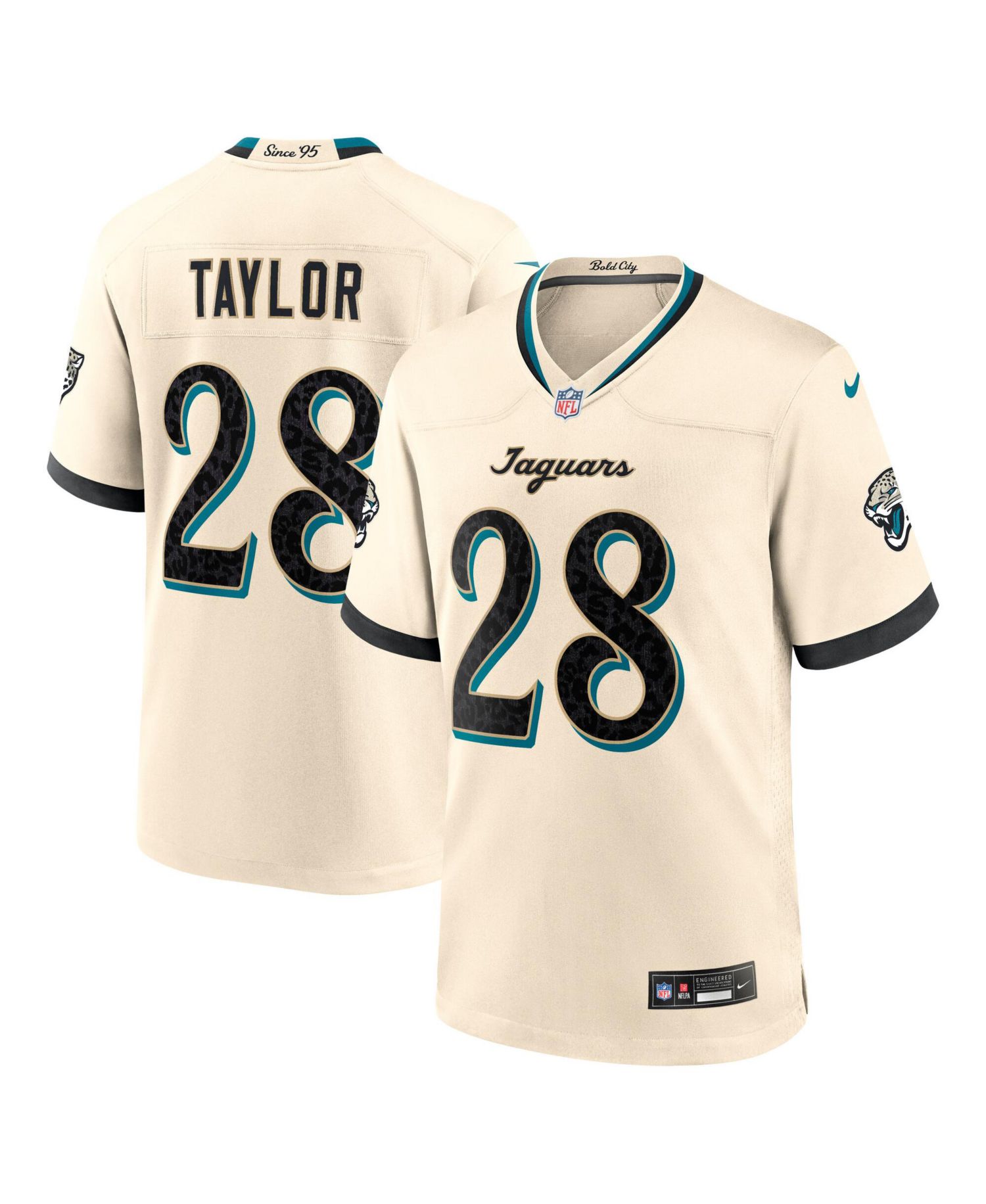 Men's Fred Taylor Natural Jacksonville Jaguars 2026 Rivalries Collection Game Jersey