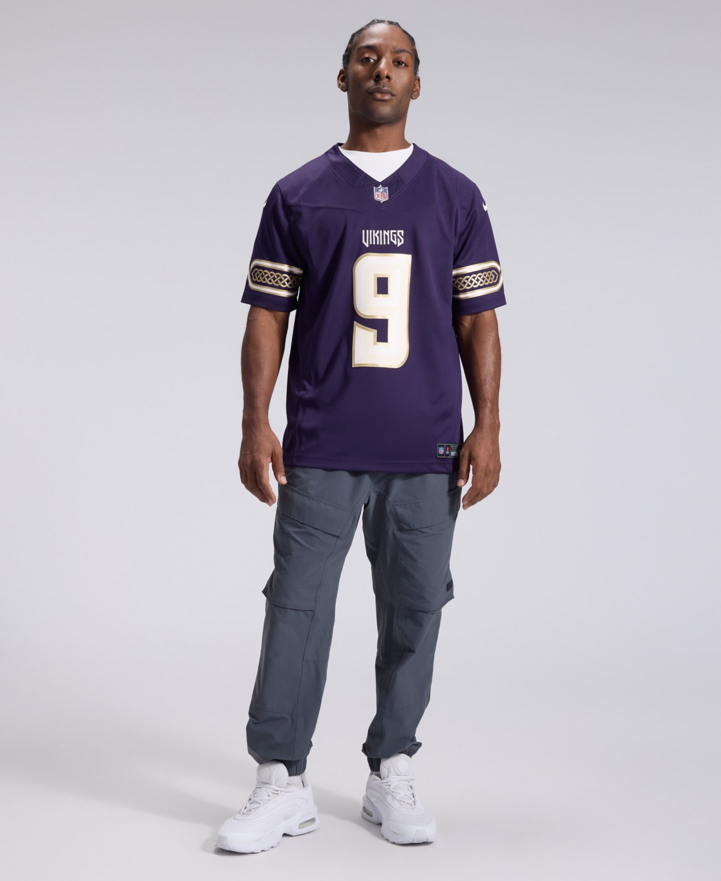 Мужской топ Nike J.J. McCarthy Purple Minnesota Vikings 2026 Rivalries Collection Vapor F.U.S.E Stitched Limited Jersey — фото 3