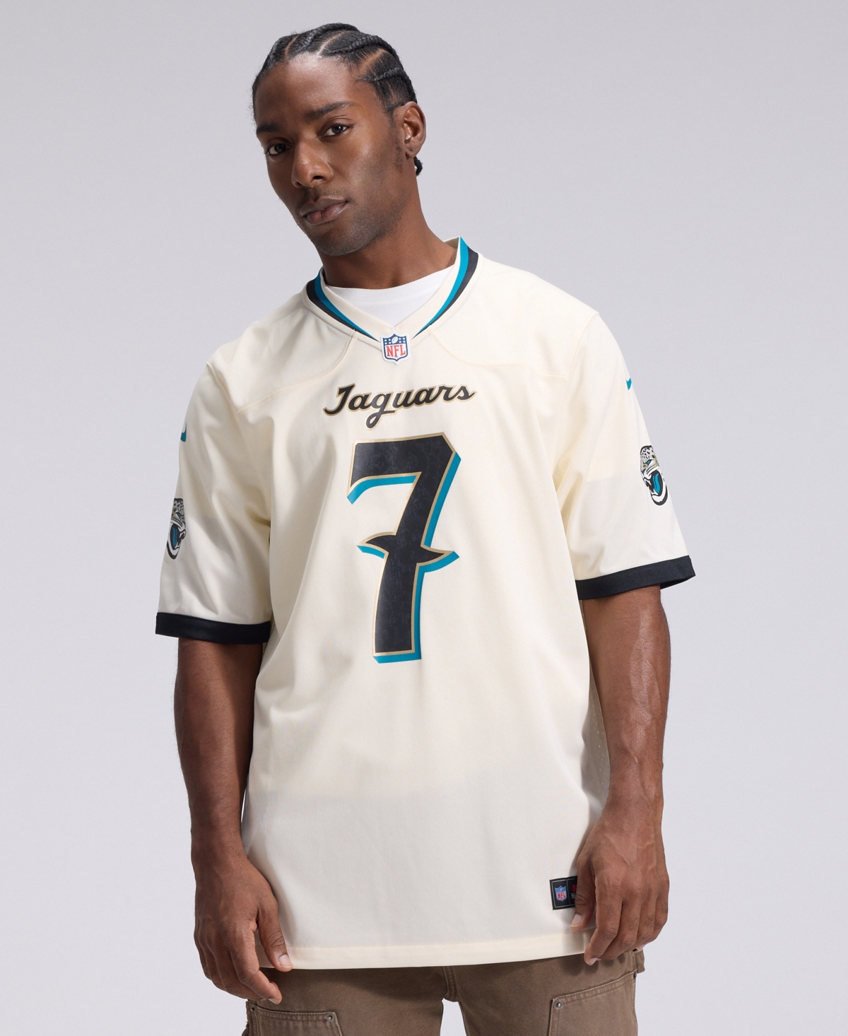 Nike Men's Brian Thomas Jr. Natural Jacksonville Jaguars 2026 Rivalries Collection Game Jersey
