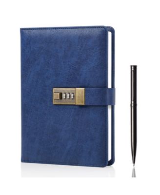 Lock Journal PU Leather Diary With Lock 240 Pages Lined Notebook Gift Set