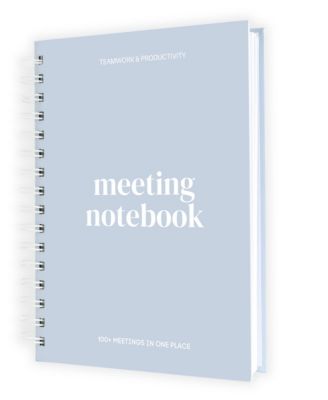 Work Meeting Notebook Project Planning Action Item Tracker Note Taking Planner Office Supplies