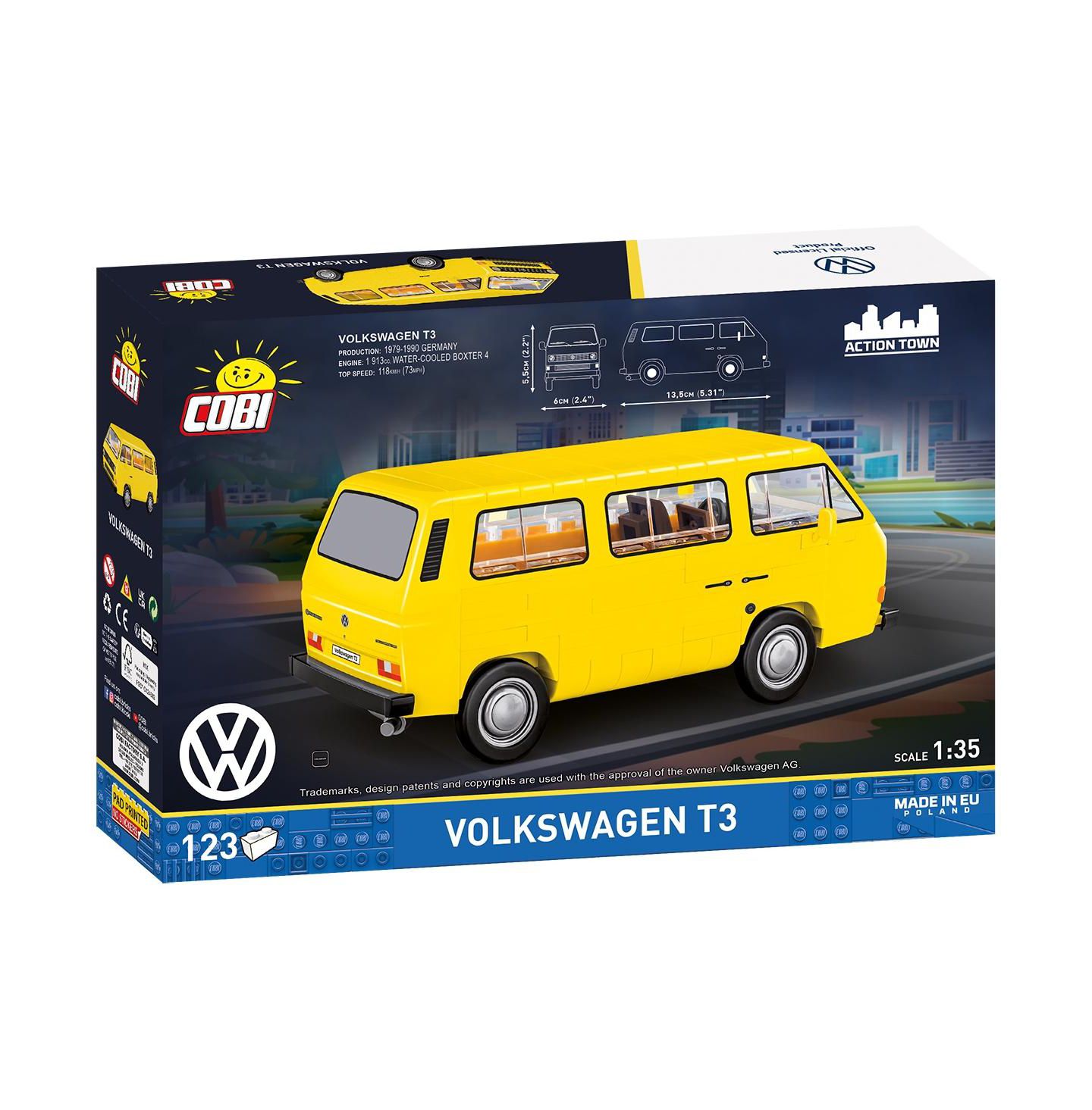 Детский конструктор COBI Volkswagen Transporter III (T3) 1979 123-Piece Building Set, Ages 7+ — фото 2
