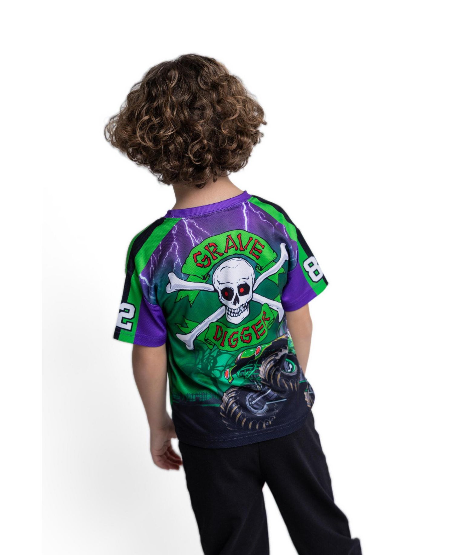 Boys' 4-20 Grave Digger Athletic T-Shirt and Joggers, 2-Piece Set