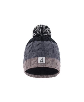 Little and Big Boy Cable-Knit Pompom Fleece-Lined Beanie