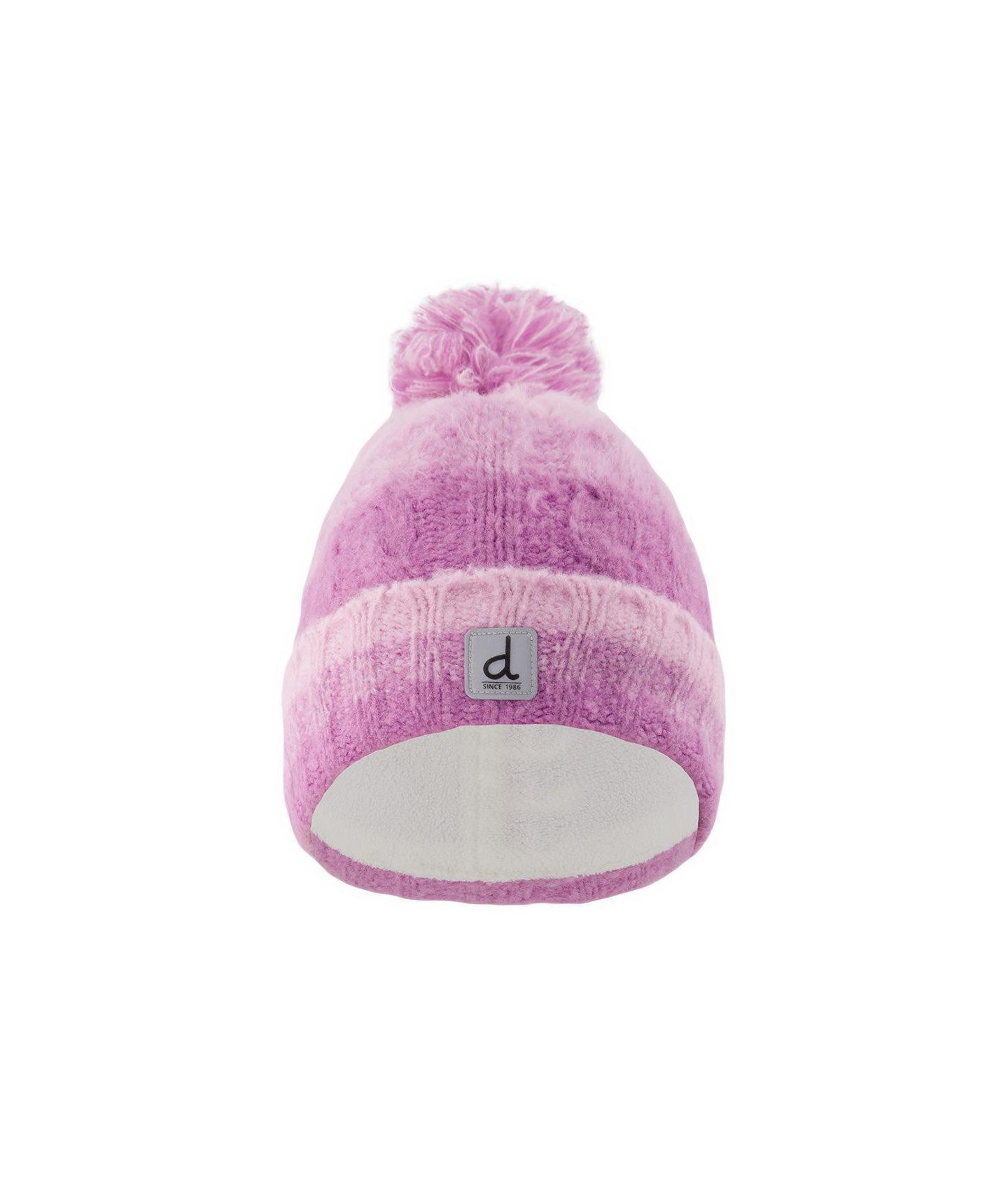 Шапка Deux par Deux Fleece-Lined Cable-Knit Pompom Beanie для девочек, цвет: Фиолетовый — фото 1